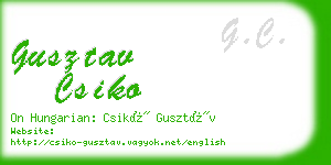 gusztav csiko business card